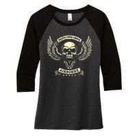 Paratrooper Death From Above Airborne Veteran Gift Women's Tri-Blend 3/4-Sleeve Raglan Shirt