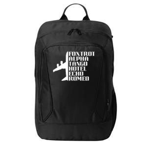 Pilot Dad Father Aviation Captain Phonetics Fathers Day Cool Gift City Backpack