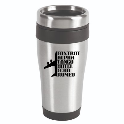 Pilot Dad Father Aviation Captain Phonetics Fathers Day Cool Gift 16oz Travel Tumbler