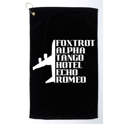 Pilot Dad Father Aviation Captain Phonetics Fathers Day Cool Gift Golf Towel