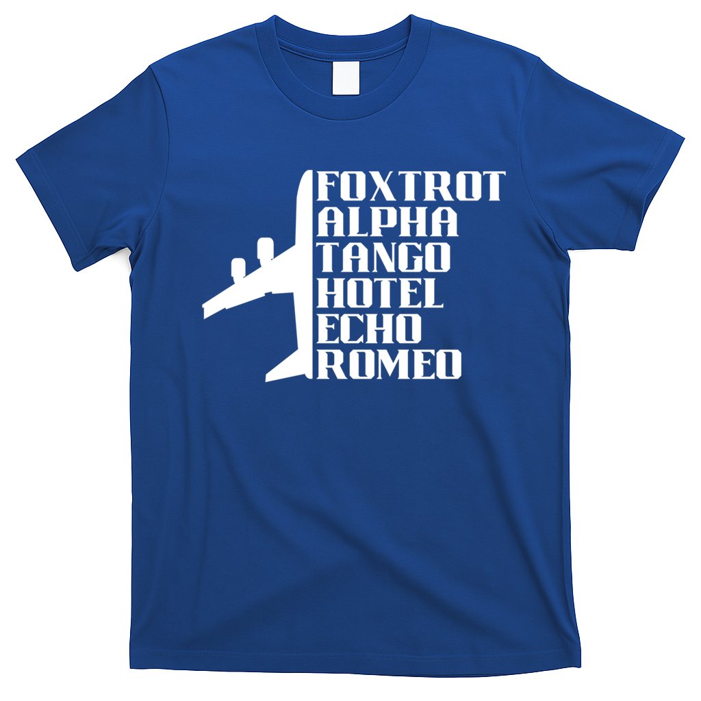 Pilot Dad Father Aviation Captain Phonetics Fathers Day Cool Gift T-Shirt