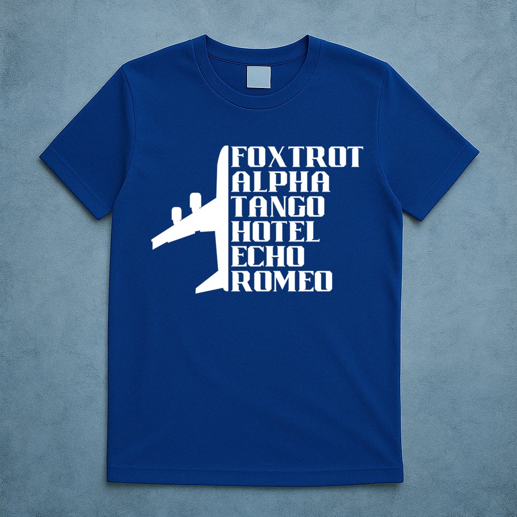 Pilot Dad Father Aviation Captain Phonetics Fathers Day Cool Gift T-Shirt
