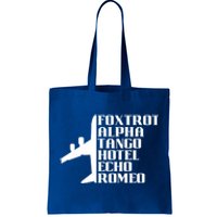 Pilot Dad Father Aviation Captain Phonetics Fathers Day Cool Gift Tote Bag