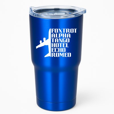 Pilot Dad Father Aviation Captain Phonetics Fathers Day Cool Gift Tumbler