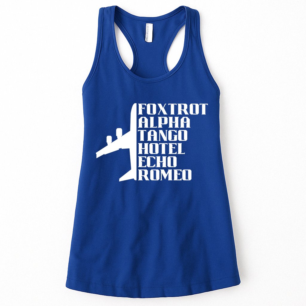 Pilot Dad Father Aviation Captain Phonetics Fathers Day Cool Gift Womens Tank Top