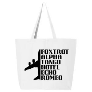 Pilot Dad Father Aviation Captain Phonetics Fathers Day Cool Gift 25L Jumbo Tote