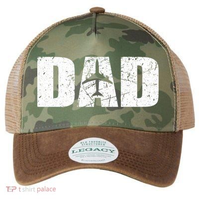 Pilot Dad Fathers Day Irplane And Aviation Lover Gift Legacy Tie Dye Trucker Hat