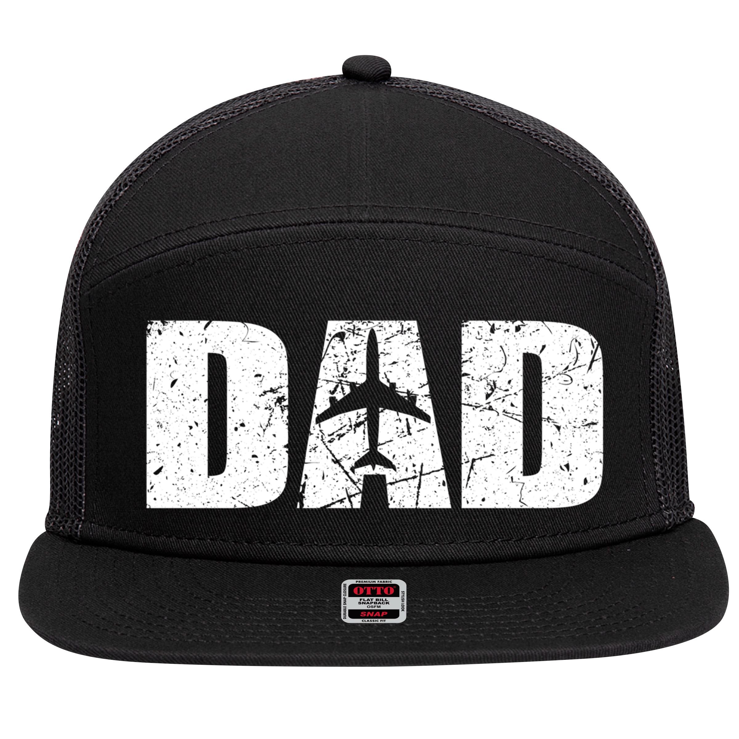 Pilot Dad Fathers Day Irplane And Aviation Lover Gift 7 Panel Mesh Trucker Snapback Hat