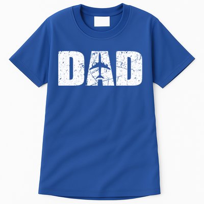 Pilot Dad Fathers Day Irplane And Aviation Lover Gift Tall T-Shirt