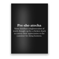 Presheatecha Definition Funny Word Mashup Poster