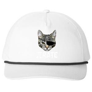 Pi Day Funny Cat Pirate Snapback Five-Panel Rope Hat