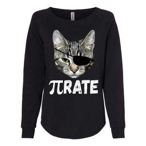 Pi Day Funny Cat Pirate Womens California Wash Sweatshirt