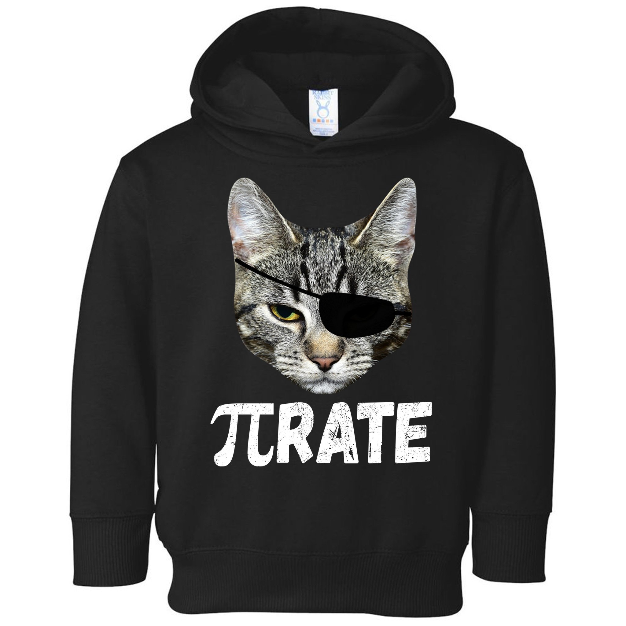 Pi Day Funny Cat Pirate Toddler Hoodie