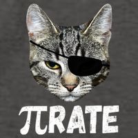 Pi Day Funny Cat Pirate Vector Backpack