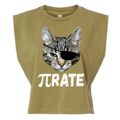 Pi Day Funny Cat Pirate Garment-Dyed Women's Muscle Tee