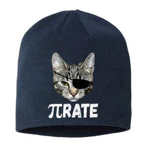 Pi Day Funny Cat Pirate Sustainable Beanie