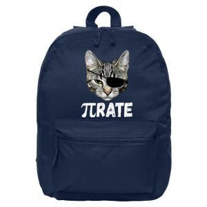 Pi Day Funny Cat Pirate 16 in Basic Backpack