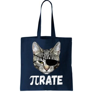 Pi Day Funny Cat Pirate Tote Bag