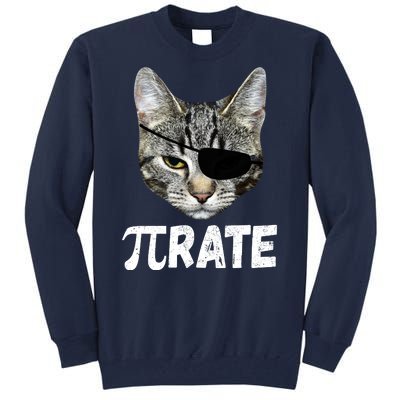 Pi Day Funny Cat Pirate Tall Sweatshirt