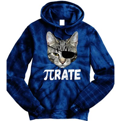 Pi Day Funny Cat Pirate Tie Dye Hoodie