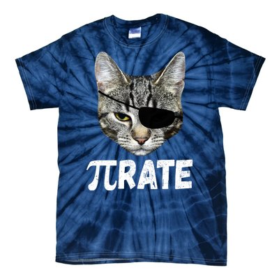 Pi Day Funny Cat Pirate Tie-Dye T-Shirt