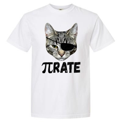 Pi Day Funny Cat Pirate Garment-Dyed Heavyweight T-Shirt