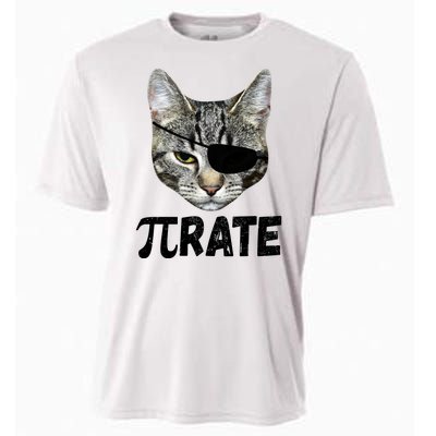 Pi Day Funny Cat Pirate Cooling Performance Crew T-Shirt