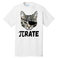 Pi Day Funny Cat Pirate Tall T-Shirt