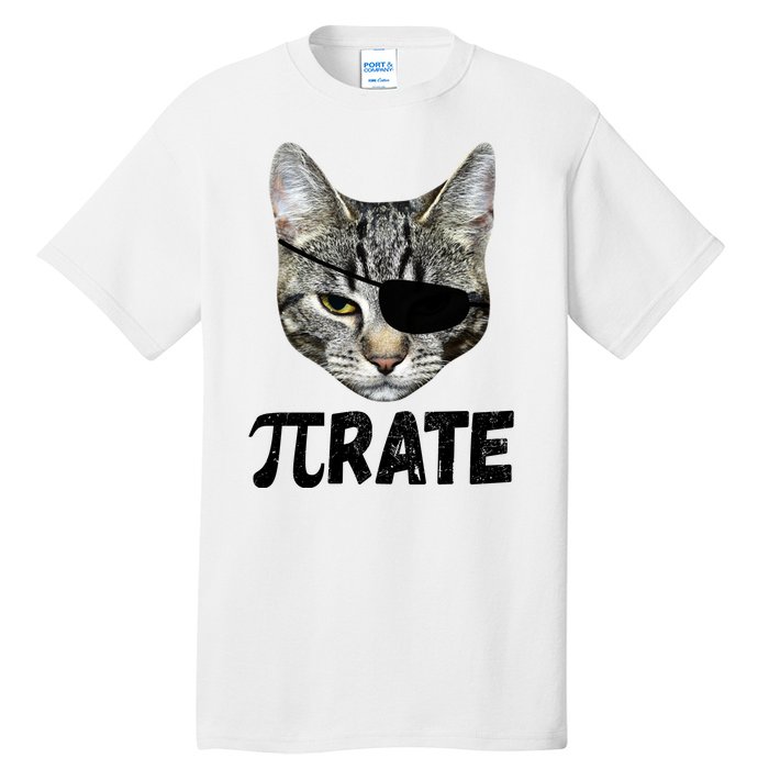 Pi Day Funny Cat Pirate Tall T-Shirt