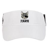 Pi Day Funny Cat Pirate Adult Drive Performance Visor