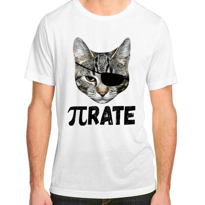 Pi Day Funny Cat Pirate Adult ChromaSoft Performance T-Shirt