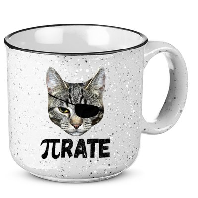 Pi Day Funny Cat Pirate 15oz Campfire Ceramic Mug