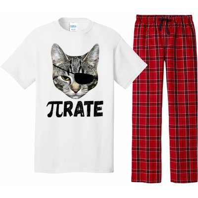 Pi Day Funny Cat Pirate Pajama Set