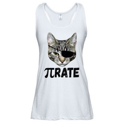 Pi Day Funny Cat Pirate Ladies Essential Flowy Tank