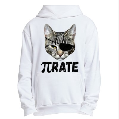 Pi Day Funny Cat Pirate Urban Pullover Hoodie