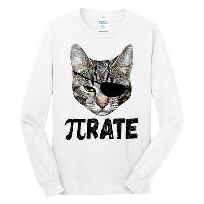 Pi Day Funny Cat Pirate Tall Long Sleeve T-Shirt