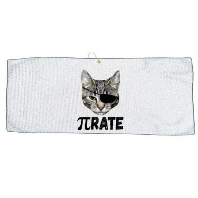Pi Day Funny Cat Pirate Large Microfiber Waffle Golf Towel