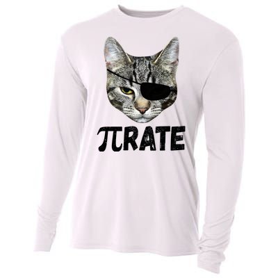 Pi Day Funny Cat Pirate Cooling Performance Long Sleeve Crew