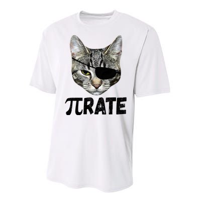 Pi Day Funny Cat Pirate Performance Sprint T-Shirt