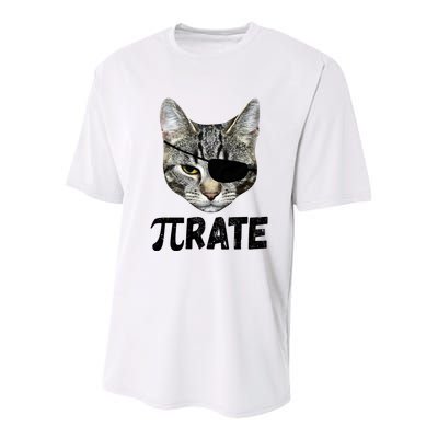 Pi Day Funny Cat Pirate Youth Performance Sprint T-Shirt
