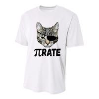 Pi Day Funny Cat Pirate Youth Performance Sprint T-Shirt