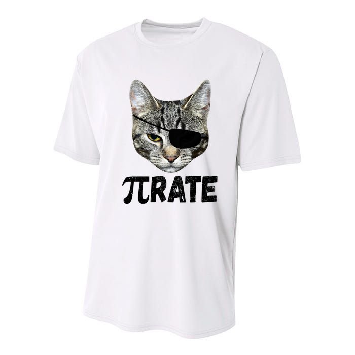 Pi Day Funny Cat Pirate Youth Performance Sprint T-Shirt