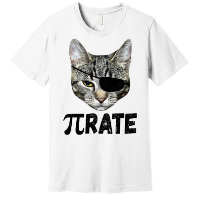 Pi Day Funny Cat Pirate Premium T-Shirt