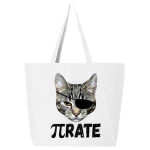 Pi Day Funny Cat Pirate 25L Jumbo Tote