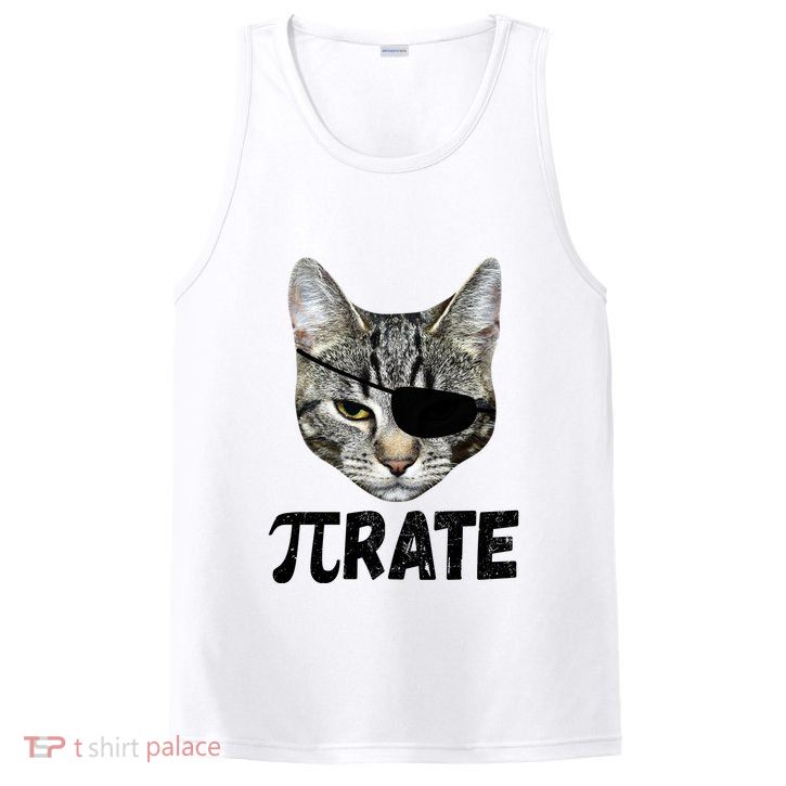 Pi Day Funny Cat Pirate PosiCharge Competitor Tank