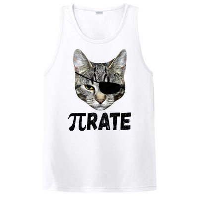 Pi Day Funny Cat Pirate PosiCharge Competitor Tank