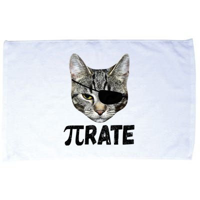 Pi Day Funny Cat Pirate Microfiber Hand Towel