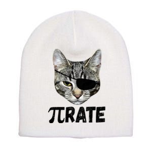 Pi Day Funny Cat Pirate Short Acrylic Beanie