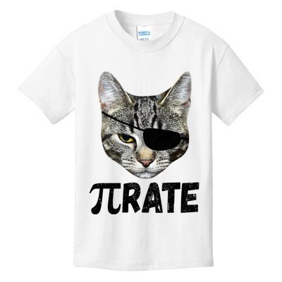 Pi Day Funny Cat Pirate Kids T-Shirt