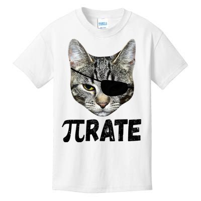 Pi Day Funny Cat Pirate Kids T-Shirt